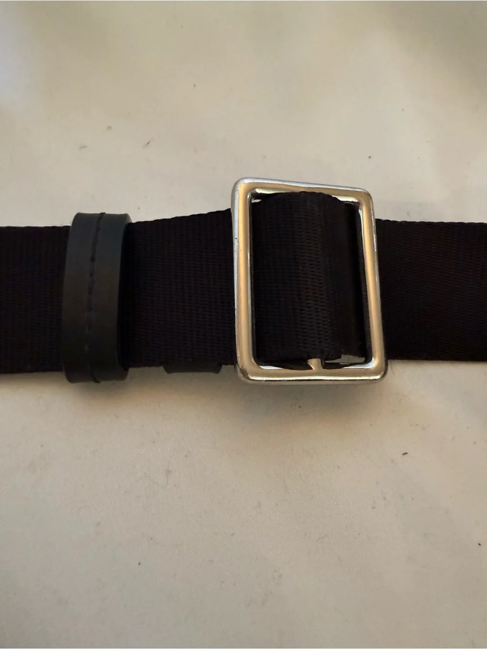 Tumi Black Nylon Messenger Crossbody with Silver Accents
